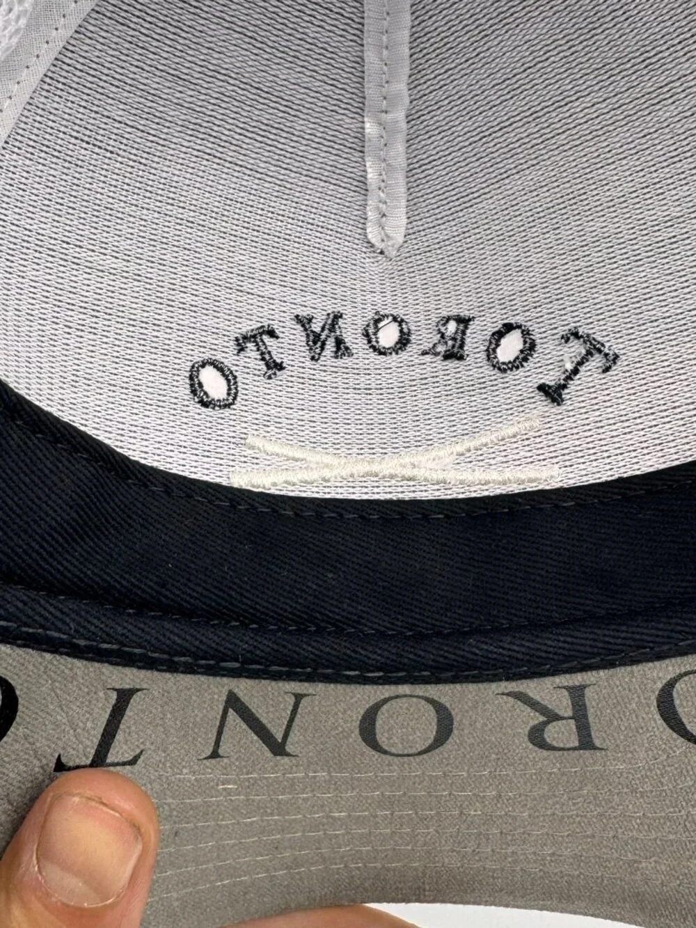 Toronto Sushi Club Trucker Hat Gray Mesh SnapbackCapEmbroidered Chopsticks Stain